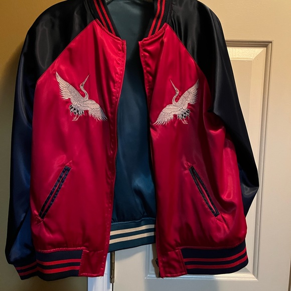 Reversible Silk Bomber Jacket - Picture 2 of 4